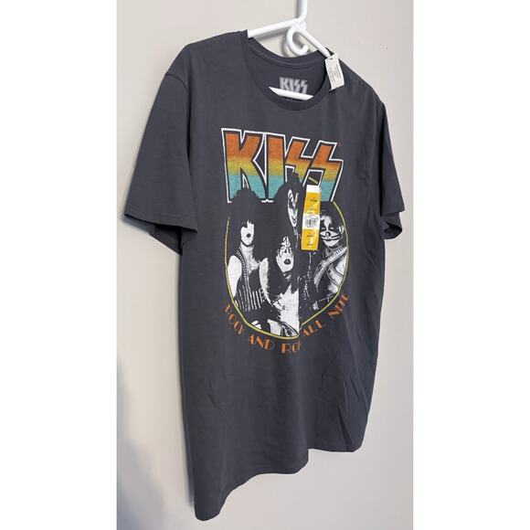 Official Kiss Rock and Roll All Nite Unisex T-Shirt Black Collection Shirt L - Picture 3 of 6